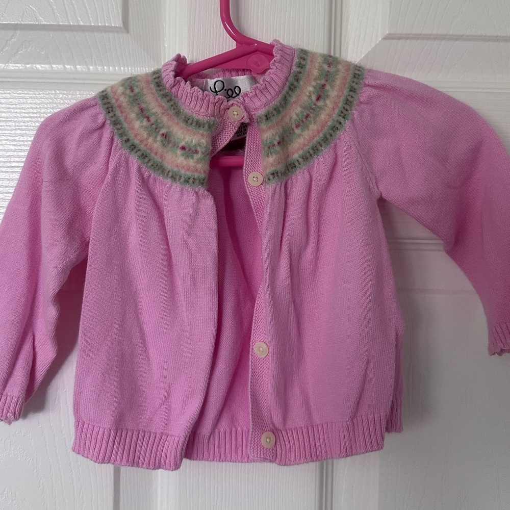 Pink Knit Baby Cardigan